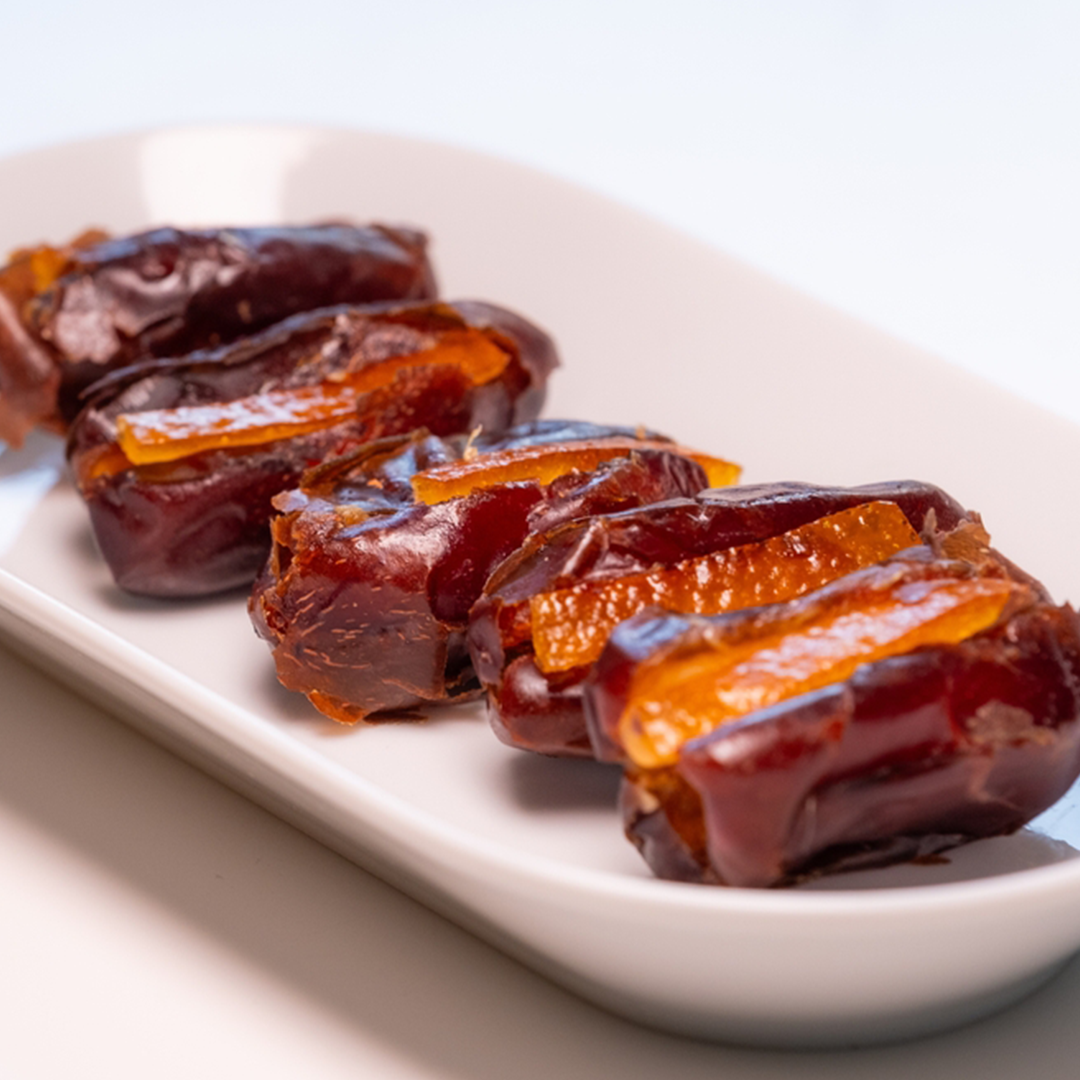 Mabroom Dates Stuffed with Orange Peel
